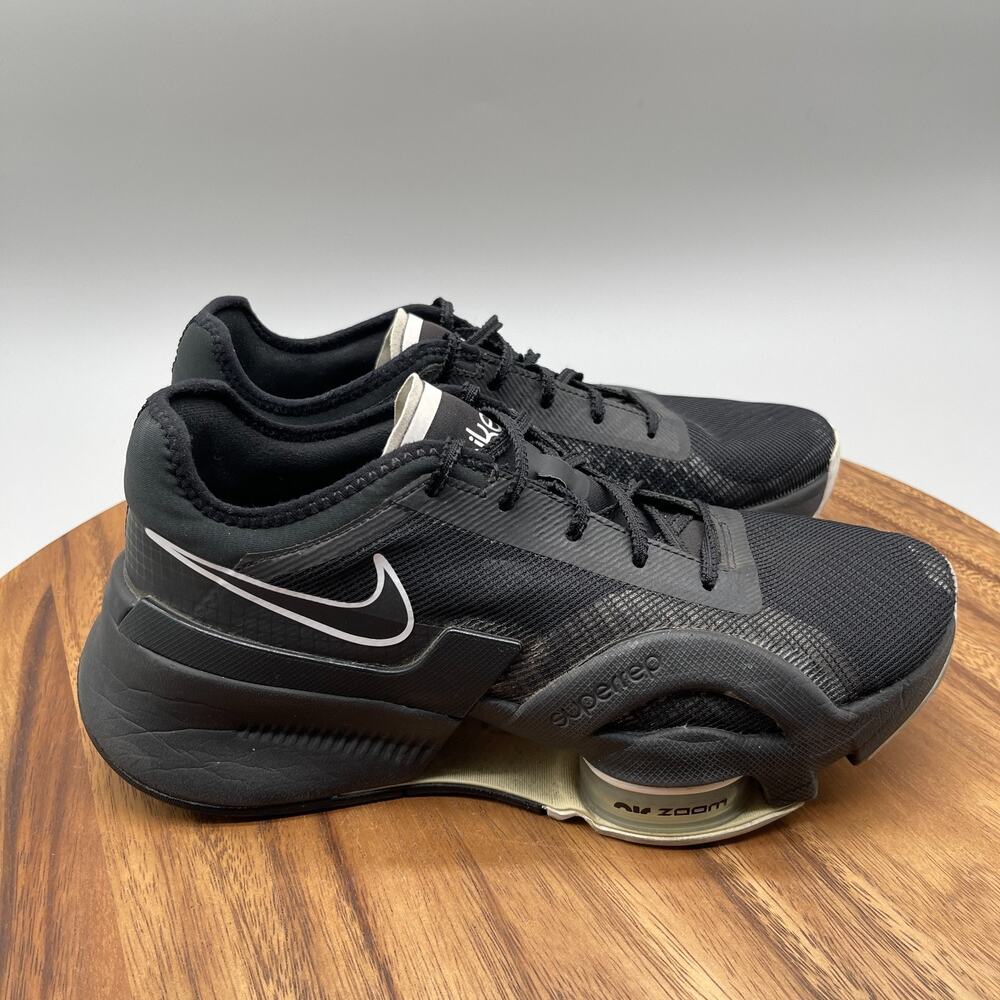 Nike Air Zoom SuperRep 3 Shoes Womens Size 8 Black Training Lifting Running Gym